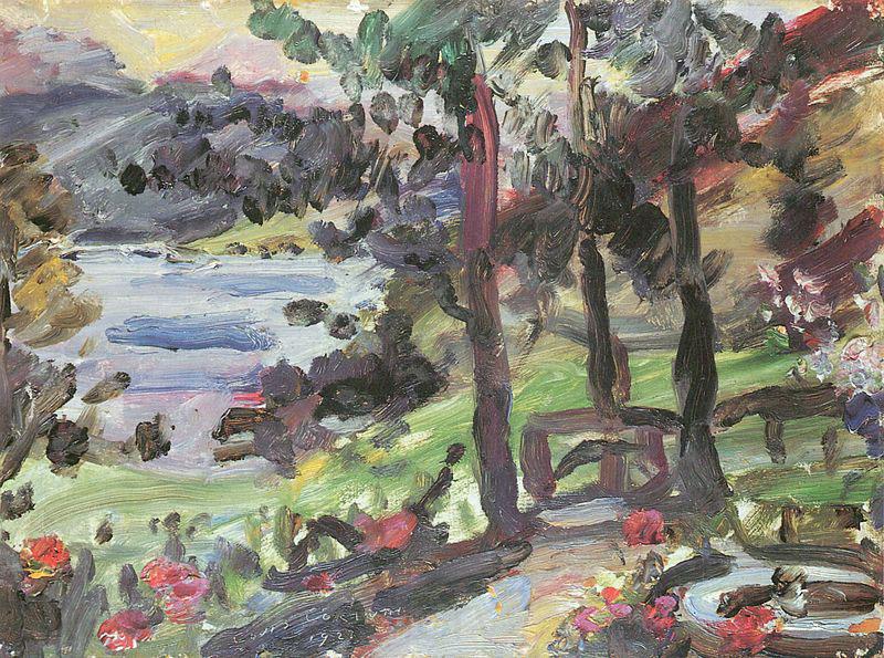 Lovis Corinth Garten am Walchensee Norge oil painting art